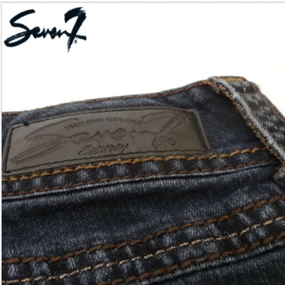 Seven 7 Jeans 28 Women Slim Straight Cute Designs - Picture 6 of 8